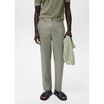 Pantalon 100 % lin slim fit MANGO MAN