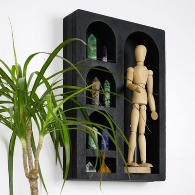 Etagère murale noire décorative - 5 niches AVIALA PIER IMPORT