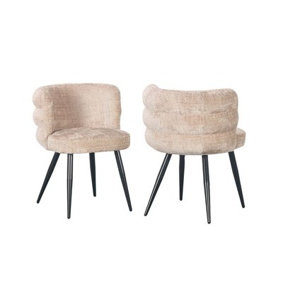 Lot de 2 chaises velours, SOLEA BOBOCHIC