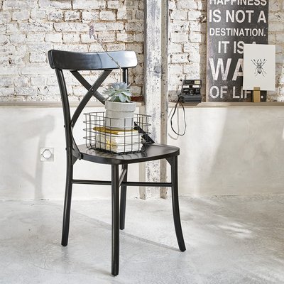 Chaise en acajou massif et rotin  LONDRES BERAH GETAH