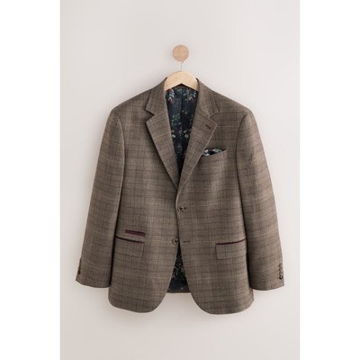 Veste de costume aux carreaux avec liseré NEXT