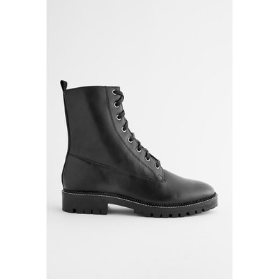 Bottines hautes en cuir à lacets chaud NEXT