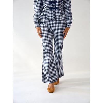 Pantalon vichy taille haute évasé ROME MINDTRAVELER