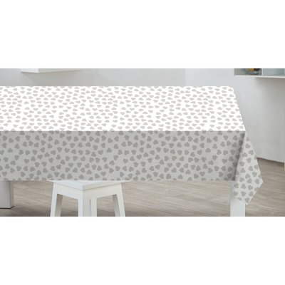 Wipe Clean Hearts PVC Tablecloth - 132x178cm SABICHI