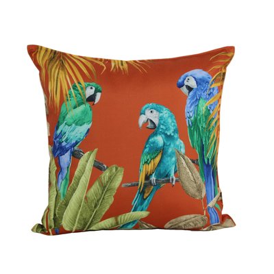 Coussin extérieur motif perroquets SUD ETOFFE