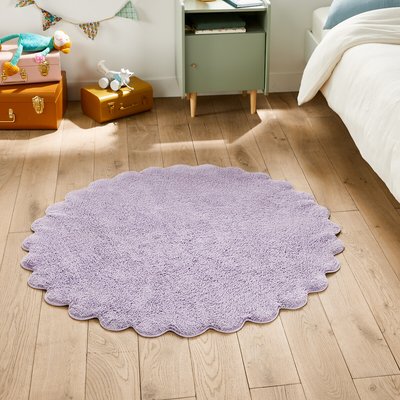 Honaki Round Scalloped Recycled Cotton Child's Rug LA REDOUTE INTERIEURS