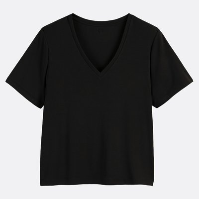 Tee shirt col v manches courtes LA REDOUTE COLLECTIONS