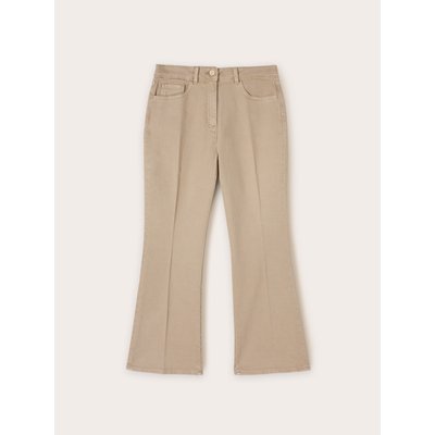 Pantalon kick flare en DRILL de coton stretch teint sur pièce MOTIVI