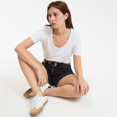 Crew Neck T-Shirt with Short Sleeves LA REDOUTE COLLECTIONS