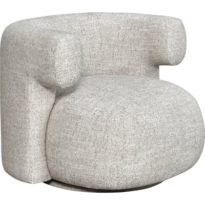 Fauteuil lounge pivotant en tweed RECOLLECTION