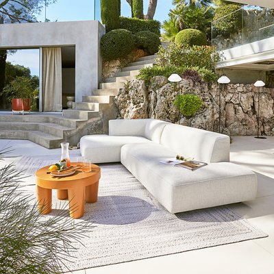 Leki Large Garden Chaise Longue in Woven Fabric AM.PM