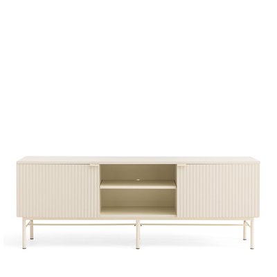 Meuble tv 2 portes, 2 niches en bois et métal L150cm - MOLLY DRAWER