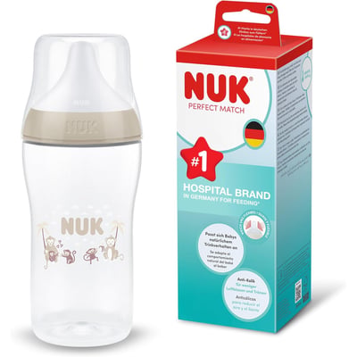 Biberon Perfect Match PP 260ml 3m+ M Singe - Nuk NUK