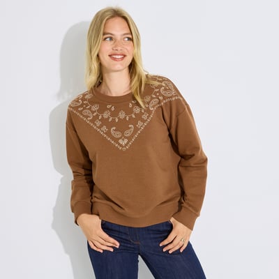 Sweat broderie bandana GRAIN DE MALICE