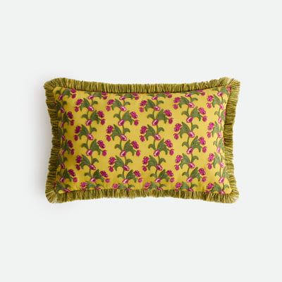Housse de coussin coton, rectangulaire, brodée, MILZI LA REDOUTE INTERIEURS
