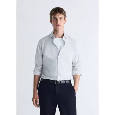 Chemise slim fit Comfort Stretch non-iron à rayures MANGO MAN