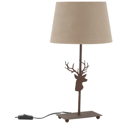 Lampe en métal décor tête de cerf AUBRY GASPARD