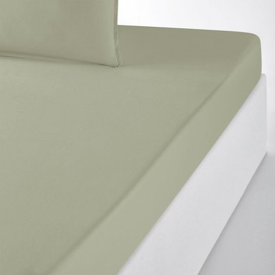 Plain Organic Cotton Percale Fitted Sheet LA REDOUTE INTERIEURS