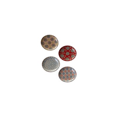 Assiettes en céramique ovale (lot de 4) Bohemian CHEHOMA