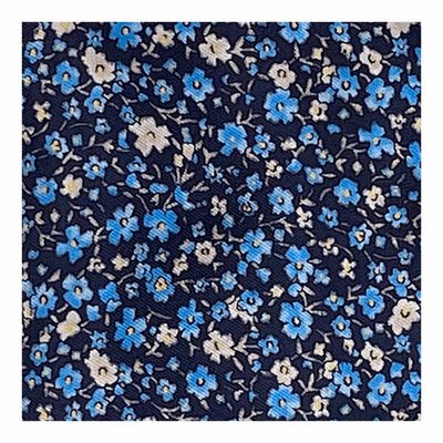 Cravate fine Liberty bleu DRAEGER PARIS