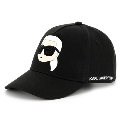 Casquette ajustable en coton KARL LAGERFELD KIDS