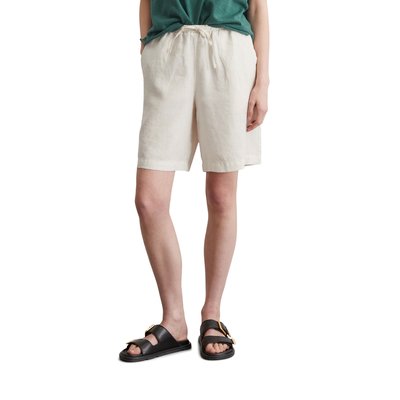 Short en lin droit avec ceinture partiellement élastique MARC O'POLO