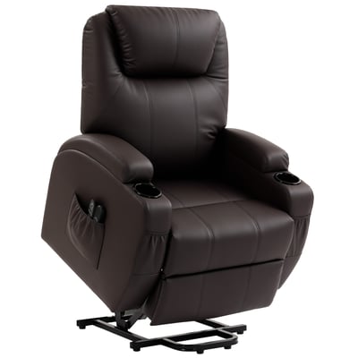 Fauteuil releveur électrique PU Marron HOMCOM