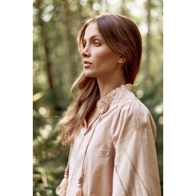 Blouse manches longues col v uni BLAIR LA PETITE ETOILE