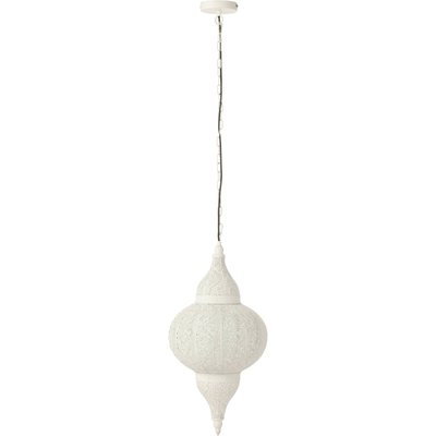 Suspension blanche en métal design oriental pour salon élégant RECOLLECTION