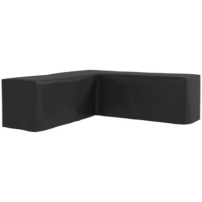 Housse de protection salon de jardin d'angle noir OUTSUNNY