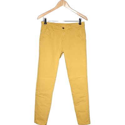 Pantalon slim femme moutarde shop