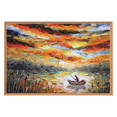 Tableau Mural Encadré Peinture Pêcheur ILLUSTRATION CEANOTHE