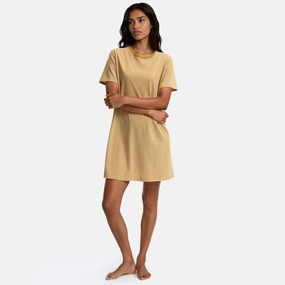 Camicia da notte in jersey di cotone, stampa a righe sottili LA REDOUTE COLLECTIONS