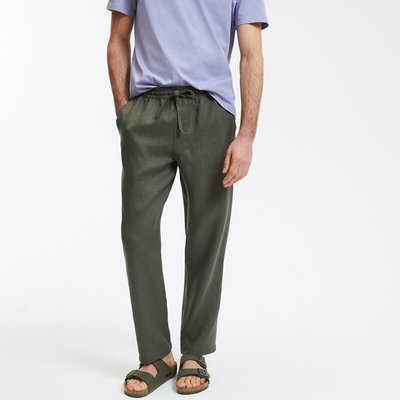 Pantalon droit en lin LA REDOUTE COLLECTIONS