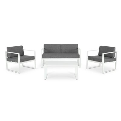 Salon de jardin 4 places, aluminium, TOKYO DEFORA HOME