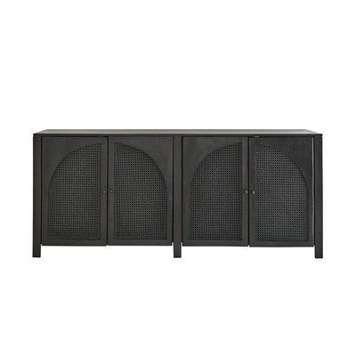 Buffet en bois massif et cannage 175 cm  ZULMA BERAH GETAH