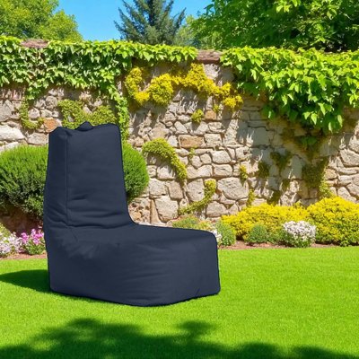 Pouf poire bleu foncé avec poches latérales ARTA PIER IMPORT