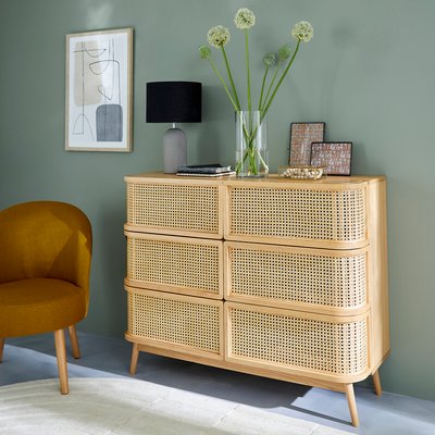 Commode 6 tiroirs en cannage Laora LA REDOUTE INTERIEURS