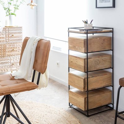 Chiffonnier en bois de manguier et métal  HAÏCÉ MADE IN MEUBLES 