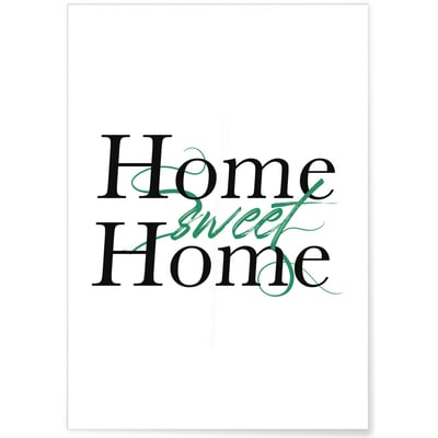 Affiche Home Sweet Home L'AFFICHERIE