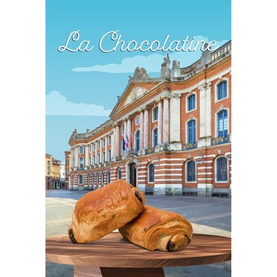 Tableau Mural Illustration Chocolatine CUISINE CEANOTHE