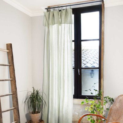 Rideau ajustable + 8 anneaux pince collection Gaia EDEN