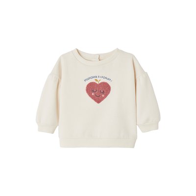 Sweat coeur en bouclettes VERTBAUDET
