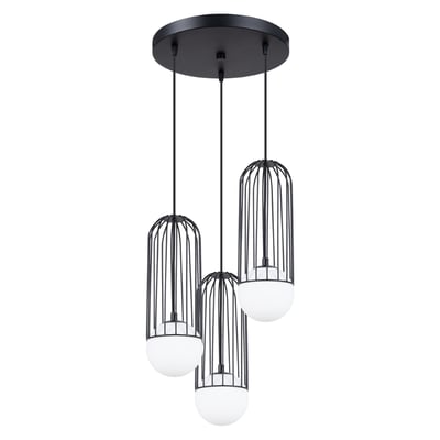 Lustre Acier Noir G9 3 Brina EDEN