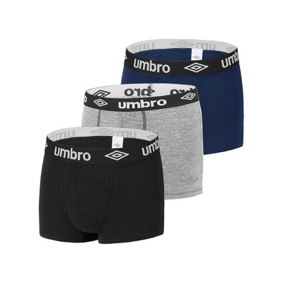 Lot de 3 Boxers coton Uni UMBRO