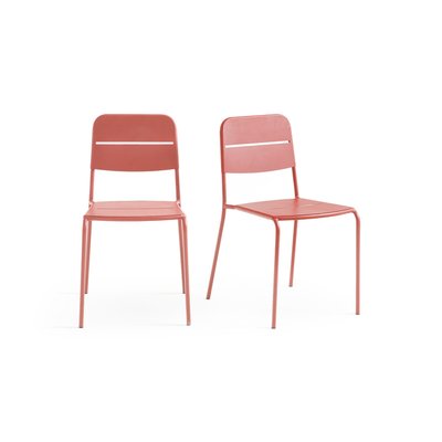 Set of 2 Dune Steel Metal Garden Chairs LA REDOUTE INTERIEURS