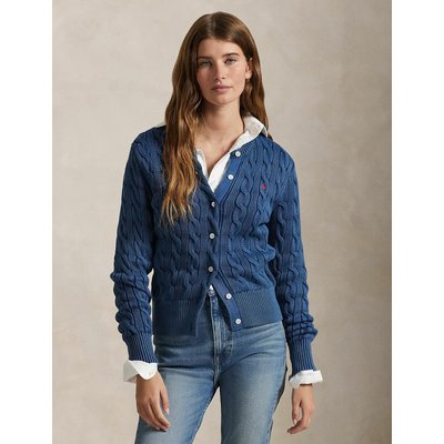 Cable Knit Cardigan with Crew Neck POLO RALPH LAUREN