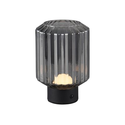 Lampe de table rechargeable en verre et métal Lord TRIO