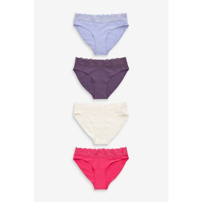 Culottes échancrées bordure, lot de 4 NEXT