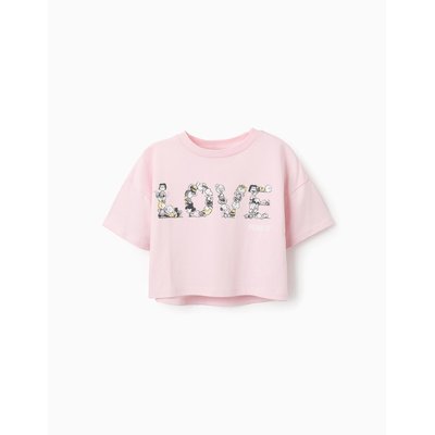 T-shirt de Coton Cropped Snoopy ZIPPY